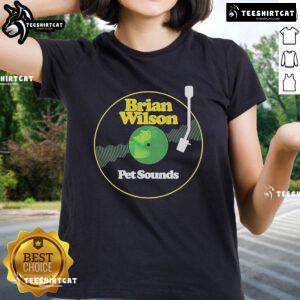 Alt Text: Premium Brian Wilson Pet Sounds LP ladies tee featuring a vintage design inspired by the classic album cover.