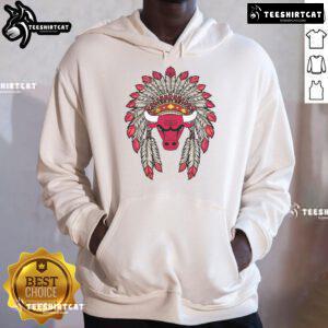 Premium Chicago Bulls Native American logo hoodie showcasing vibrant design and cozy fit, perfect for fans and collectors.