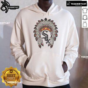 Alt Text: Premium Chicago White Sox Native American logo hoodie featuring a stylish design for baseball fans and collectors.