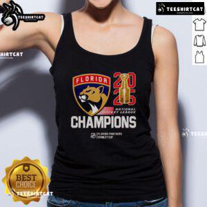 Premium Florida Panthers 2025 NHL Final Champions tank top showcasing team pride and championship spirit.