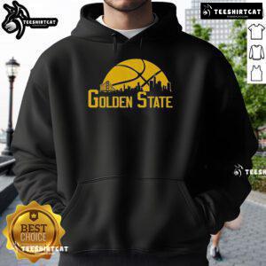 Premium Golden State cityscape skyline hoodie featuring a vibrant urban landscape design, perfect for stylish comfort.
