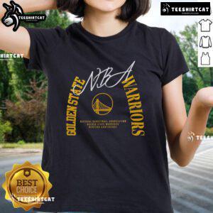 Premium Golden State Warriors Team Spirit Ladies Tee featuring vibrant team colors and stylish design for female fans.