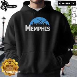 Premium Memphis Grizzlies Cityscape Skyline Style 2025 Hoodie showcasing vibrant team colors and urban design.