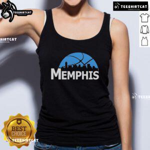 Premium Memphis Grizzlies cityscape skyline tank top for 2025, featuring vibrant graphics and stylish design.