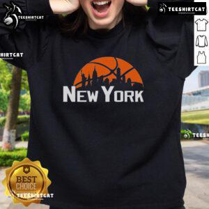 Premium New York Cityscape Skyline Sweatshirt featuring iconic NYC skyline design in stylish, comfortable fabric.