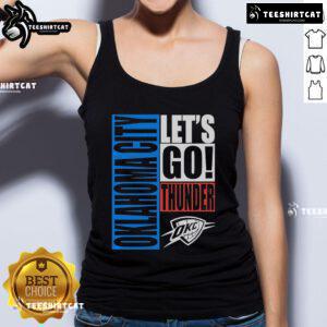 Premium Oklahoma City Thunder Lets Go Style 2025 Tank Top featuring vibrant team colors and bold graphics.