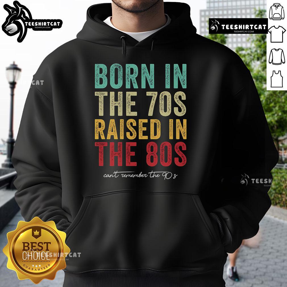 Premium Raised in the 80s Vintage Hoodie in vibrant colors, showcasing retro style and nostalgic fashion trends.