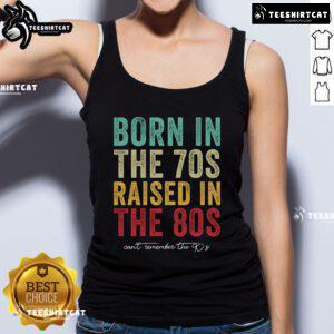 Premium raised in the 80s vintage tank top featuring a retro design and vibrant colors, perfect for nostalgic fashion lovers.