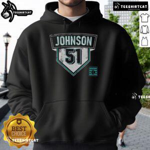 Premium Randy Johnson 51 Hoodie in black, featuring stylish design and comfortable fit for fans and collectors.
