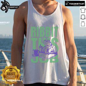 Premium Ribbit This Job Frog Tank Top featuring a playful frog graphic, perfect for casual summer wear.