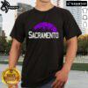 Premium Sacramento Kings Cityscape Skyline Style 2025 T-Shirt featuring iconic skyline design and team colors.