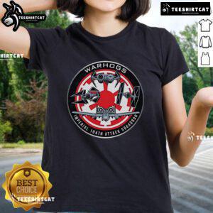 Premium Warhogs Imperial 104th Attack Squadron ladies tee featuring a stylish design for fans of military-themed apparel.