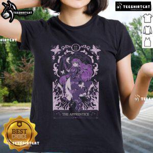 Alt Text: Pretty Fern from The Apprentice Freiren Beyond Journey's End on a stylish ladies tee, perfect for anime fans.
