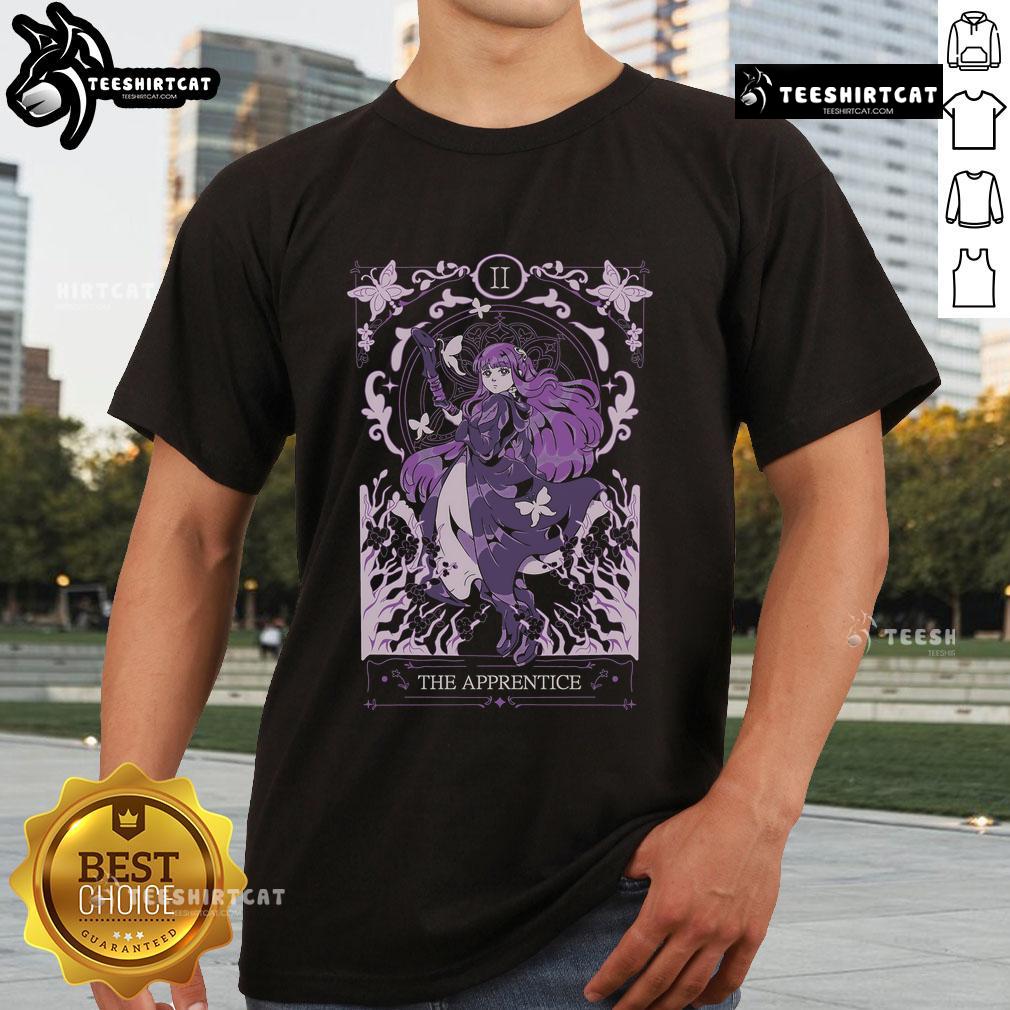 Pretty Fern The Apprentice Frieren Beyond Journey's End T-Shirt featuring vibrant fern design and anime-inspired graphics.