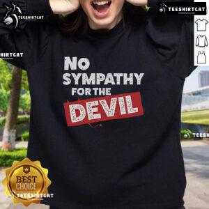 Top No Sympathy For The Devil Sweatshirt featuring bold graphic design and comfortable fit for stylish casual wear.