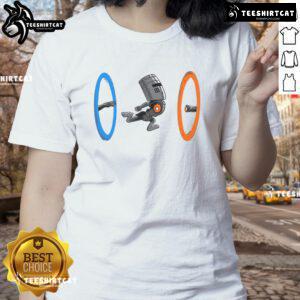 Funny False Portal Ladies Tee featuring a whimsical design, perfect for casual wear and expressing your unique style.