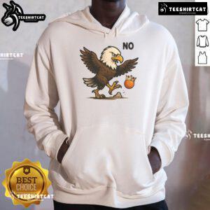 Funny No Kings in America Eagle Hoodie featuring a bold eagle design and humorous text for patriotic fashion lovers.