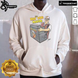 Good Mike the Hot Dog Mayor hoodie featuring a fun graphic of a hot dog character in a colorful design.