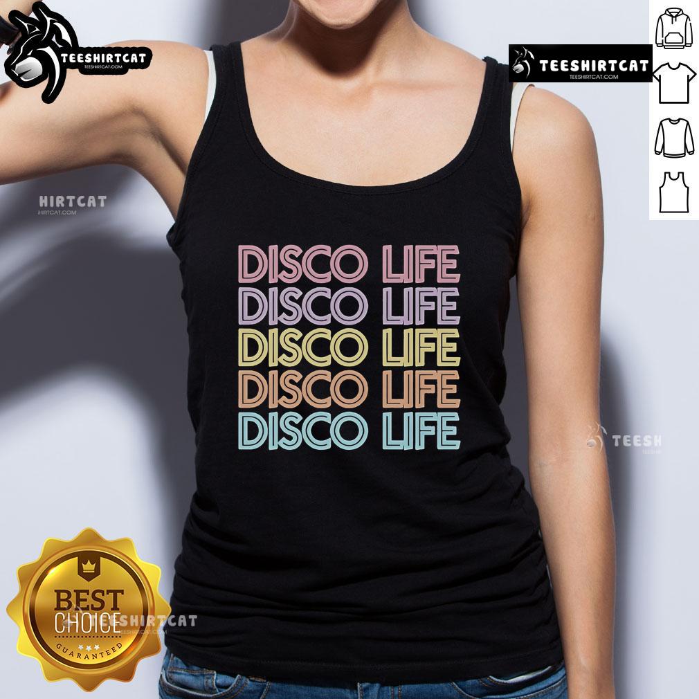 Good Say She She Disco Life Repeat Tank Top in vibrant colors, perfect for summer parties and casual outings.