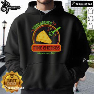 Good Thalgrim's Fine Cheese hoodie featuring 'Magic in Every Bite' design, perfect for cheese lovers and cozy wear.