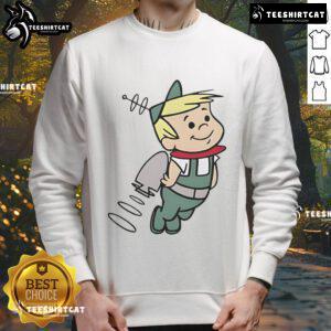 Alt Text: Elroy Jetson cartoon sweatshirt featuring vibrant colors and iconic design from The Jetsons series.