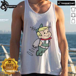 Alt Text: Elroy Jetson cartoon tank top featuring colorful graphics from The Jetsons series, perfect for fans of retro animation.