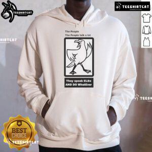 Good The People Talk A Lot Hoodie in black, featuring bold graphic design and a comfortable fit for casual wear.