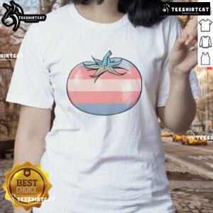 Hot Tomato Pride Ladies Tee featuring vibrant colors and a stylish design for celebrating pride and individuality.
