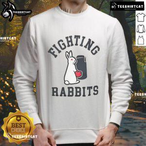 Cozy Nice Fighting Rabbits sweatshirt featuring playful bunny graphics, perfect for casual wear and animal lovers.