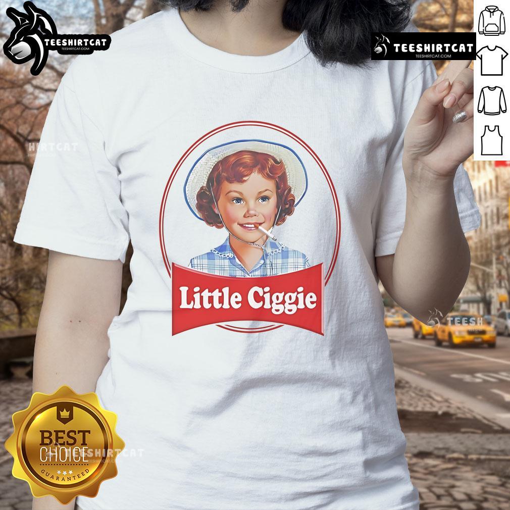 Nice Little Debbie Ciggie Ladies Tee featuring a stylish graphic design perfect for casual wear and smoking enthusiasts.