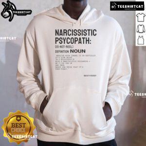 Stylish Bassem Youssef hoodie featuring 'Nice Narcissistic Psychopath' design, perfect for fans of humor and psychology.