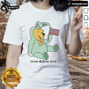 Nice Winnie the Pooh 4th of July 2025 ladies tee featuring a festive design, perfect for Independence Day celebrations.