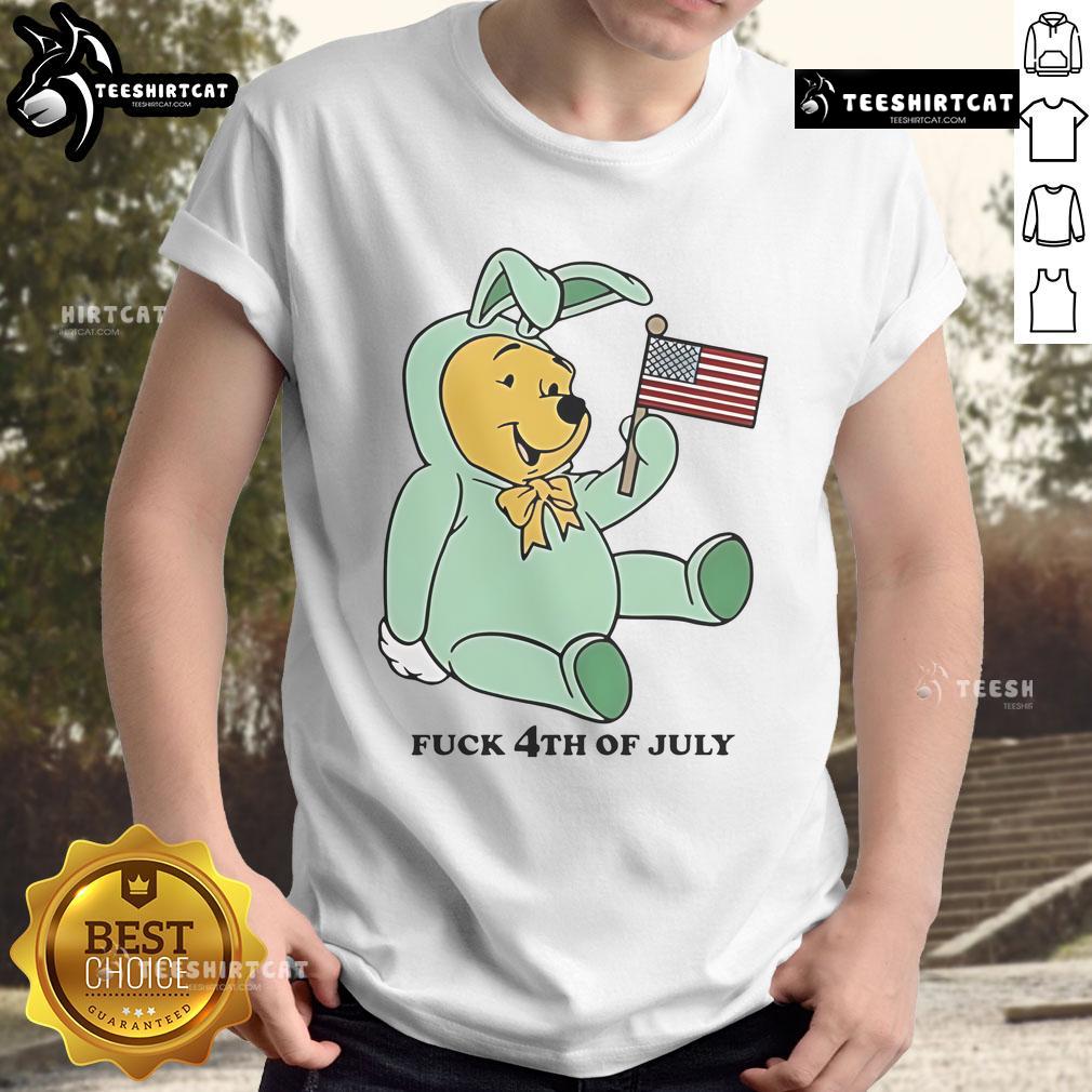 Funny Winnie Pooh 4th of July 2025 T-shirt featuring a playful design for holiday celebrations and summer fun.
