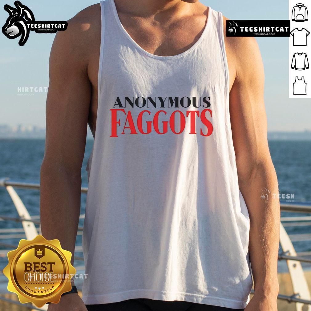 Official Anonymous Faggots Tank Top featuring a bold design and vibrant colors, perfect for casual wear and statement fashion.