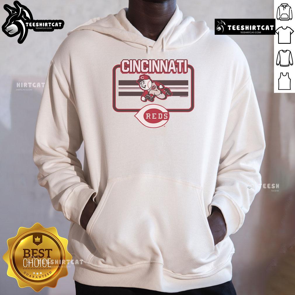 Official Cincinnati Reds Fanfare Hoodie featuring team colors and logo, perfect for game day and fan apparel.