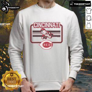 Official Cincinnati Reds Fanfare Sweatshirt showcasing team colors and logo, perfect for fans and game day wear.