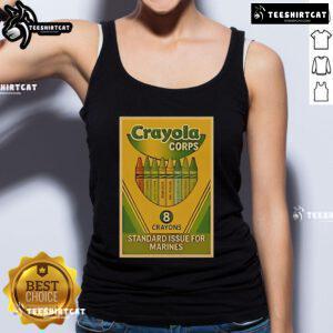 Official Crayola Corps standard issue tank top for Marines featuring vibrant colors and unique design, perfect for casual wear.