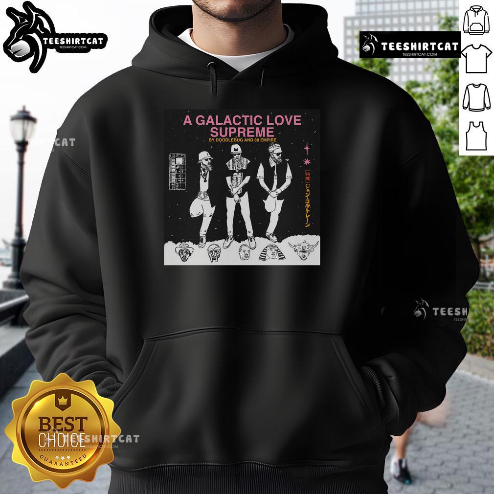 Official Doodlebug 80 Empire Galactic Love Supreme Hoodie in vibrant colors, showcasing a unique cosmic design.