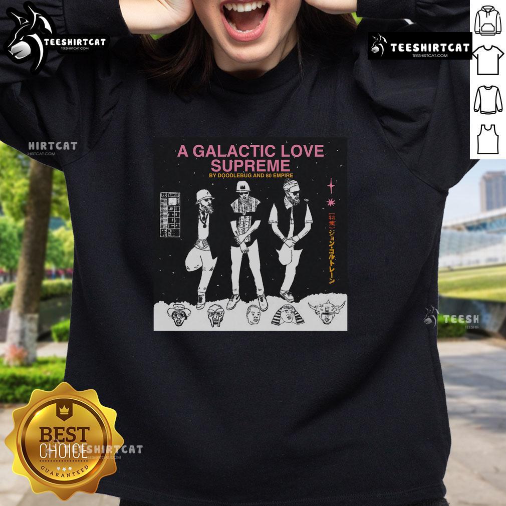 Official Doodlebug 80 Empire Galactic Love Supreme Sweatshirt in vibrant colors, showcasing a stylish design.