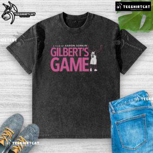 Official Gilberts Game Washed T-Shirt in soft cotton, featuring a relaxed fit and vintage logo design for casual wear.