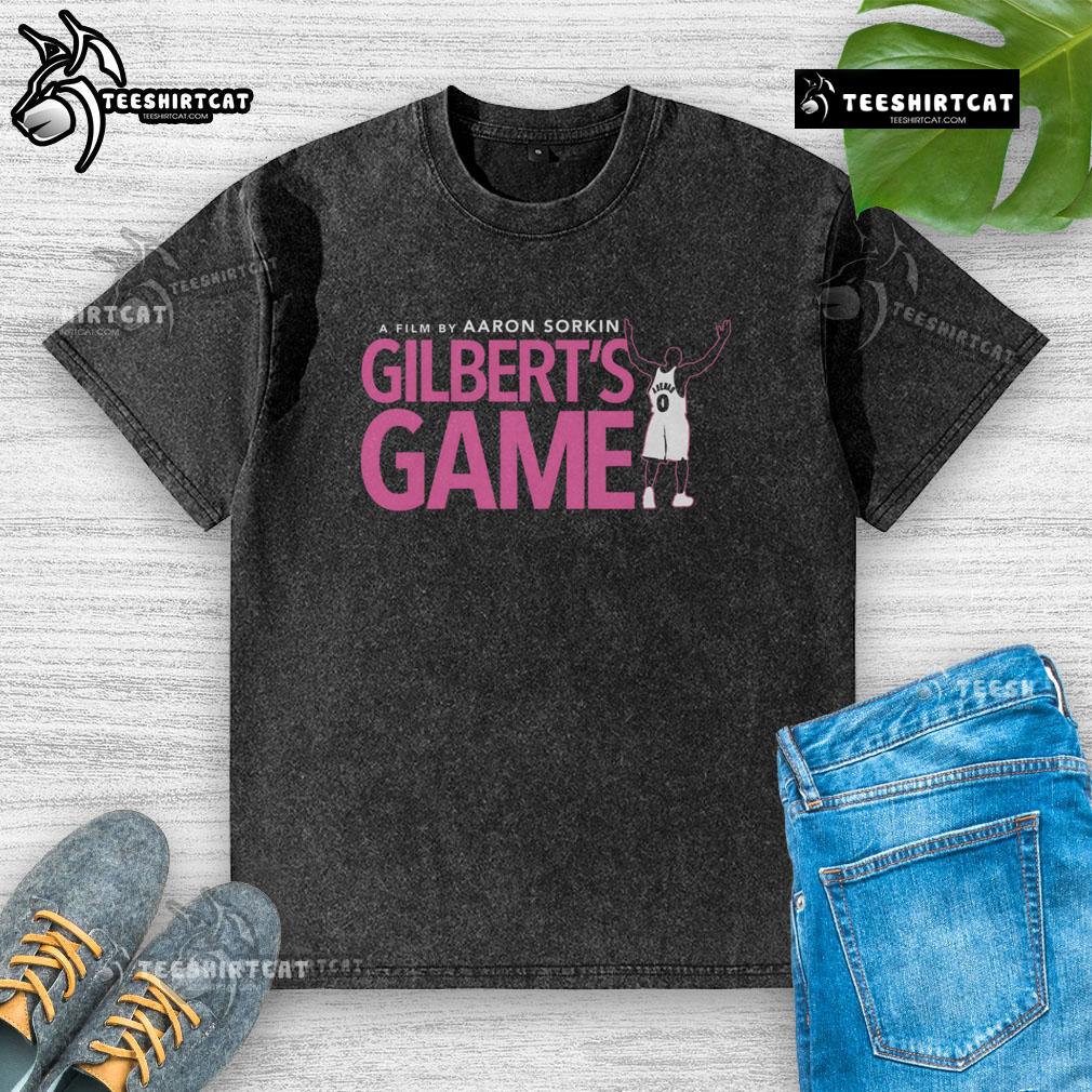 Official Gilberts Game Washed T-Shirt in soft cotton, featuring a relaxed fit and vintage logo design for casual wear.