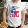 Official God Bless Texas Help Support Texas Flood Relief T-Shirt design featuring a patriotic theme and flood relief message.