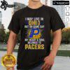 Alt Text: Ohio fan wearing 'I May Live In Ohio But On Game Day My Heart Belongs To The Indiana Pacers' T-shirt at a game.