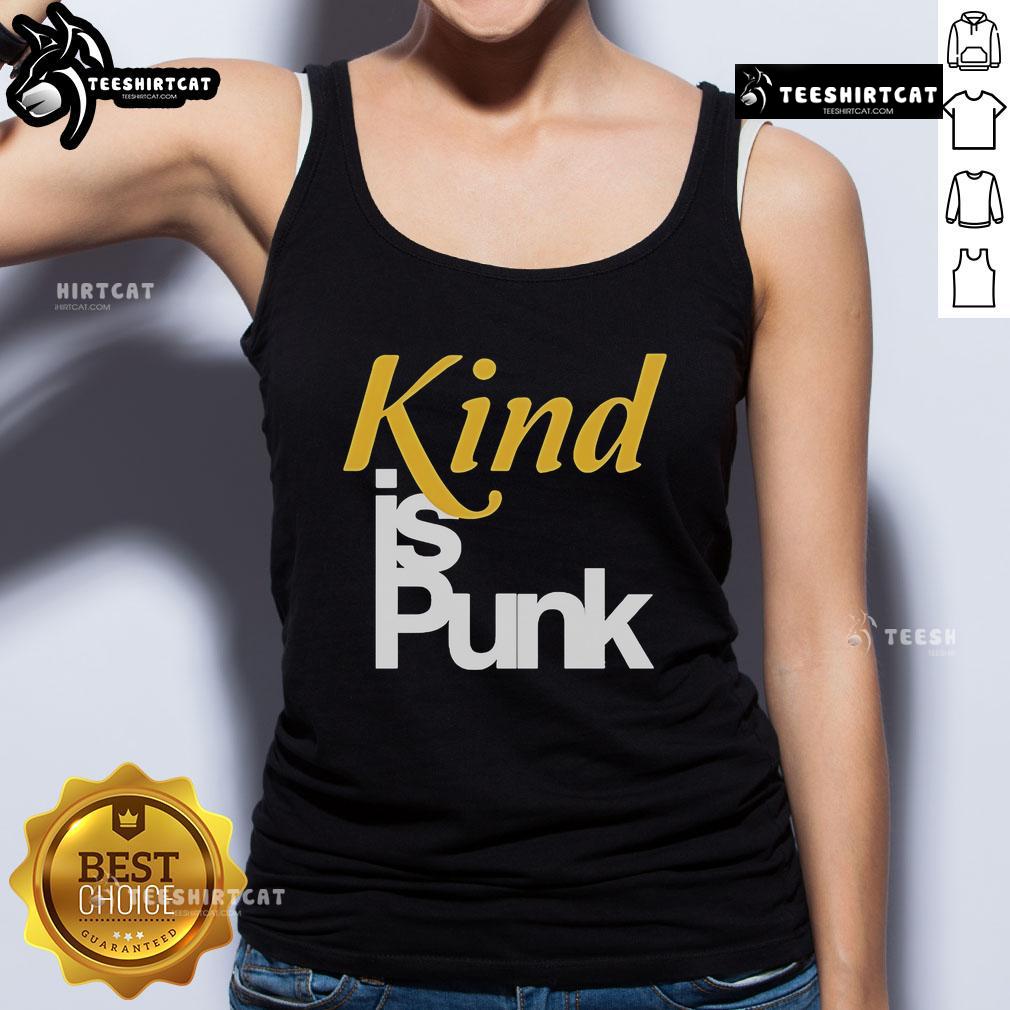Official Kind Is Punk Tank Top featuring bold graphic design and a stylish fit, perfect for punk fashion enthusiasts.