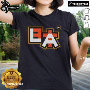 Official Kings Hawaiian x Japangeles Nihon LA Crowns Ladies Tee featuring stylish design and vibrant colors.