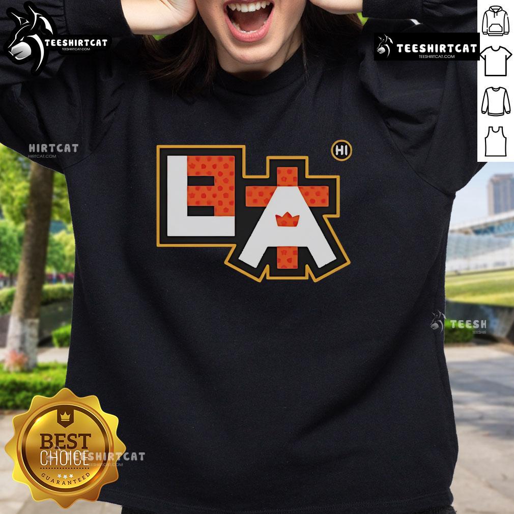 Official Kings Hawaiian x Japangeles Nihon LA Crowns sweatshirt featuring unique design and vibrant colors.