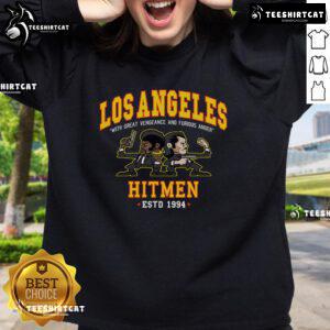 Official Los Angeles Hitmen sweatshirt, featuring 'With Great Vengeance and Furious Anger' slogan, established 1994.