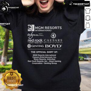 Official MGM Resorts International Red Rock Caesars sweatshirt featuring logo and stylish design for casual wear.