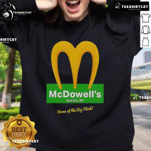 Official McDowell's Restaurant sweatshirt featuring the Big Mick logo, perfect for fans of the iconic movie.