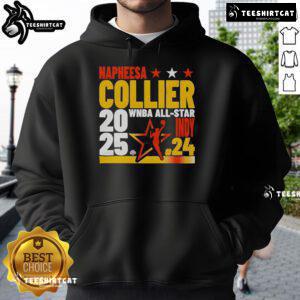 Official Napheesa Collier 2025 WNBA All-Star Indy Game Player Hoodie featuring vibrant team colors and signature design.